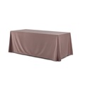 Аренда бархатной пыльно-фиолетовой скатерти на прямоугольный стол-2