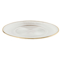 Аренда прозрачной тарелки Корсика 33 см с золотой каймой 2-2