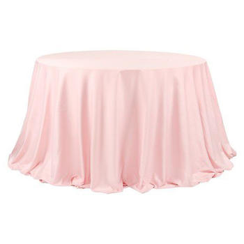 Розовая скатерть на круглый стол 180 см