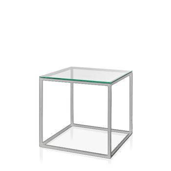 Журнальный стол Cube glass цвета хром