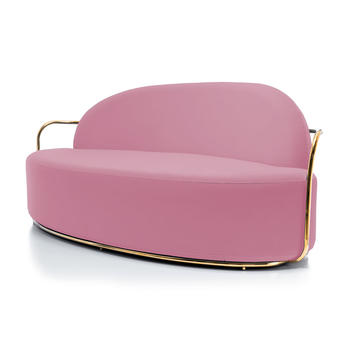 Трехместный диван Orion из вельвета розового цвета