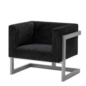 Черное кресло Mendoza с металлическим каркасом