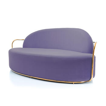 Трехместный диван Orion из вельвета фиолетового цвета