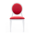Аренда стула Louis белого цвета с красной бархатной  обивкой 2-2